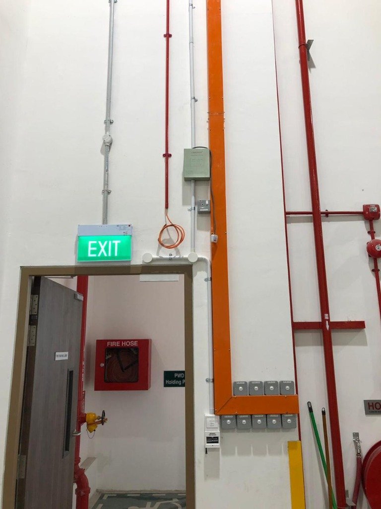 Vertical Cable Trunking & Safety Wiring Setup